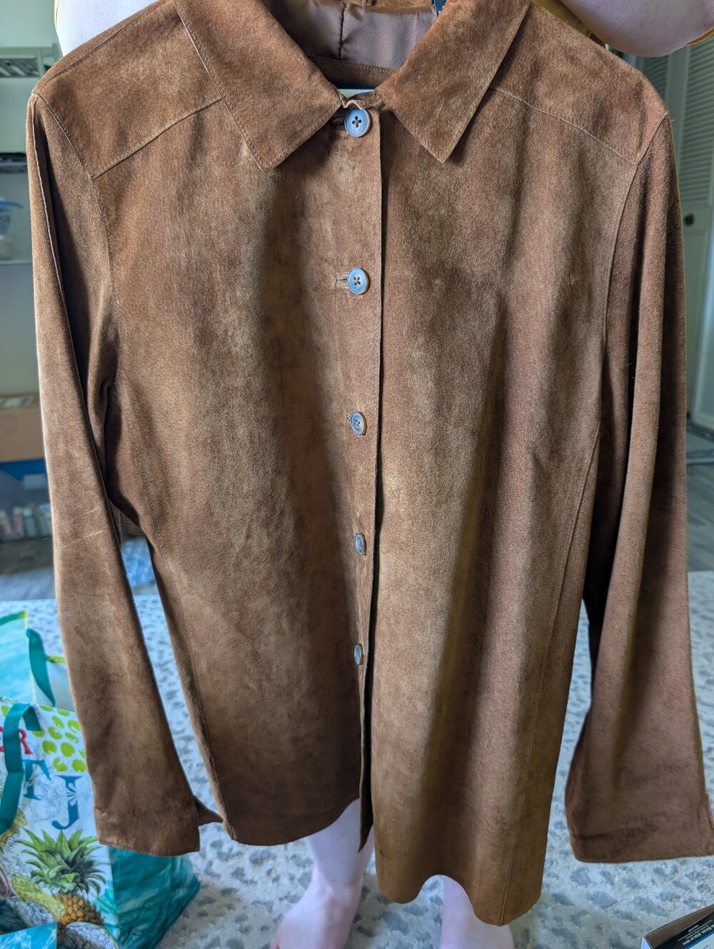 Classic Valerie Stevens Brown Suede Women's Jacket, sz S